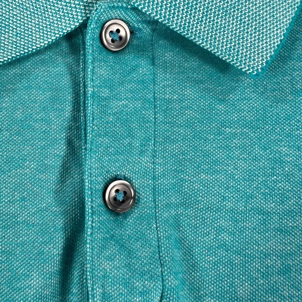 Banana Republic Polo Shirt Mens Large Green Short Sleeve Casual Comfort Light